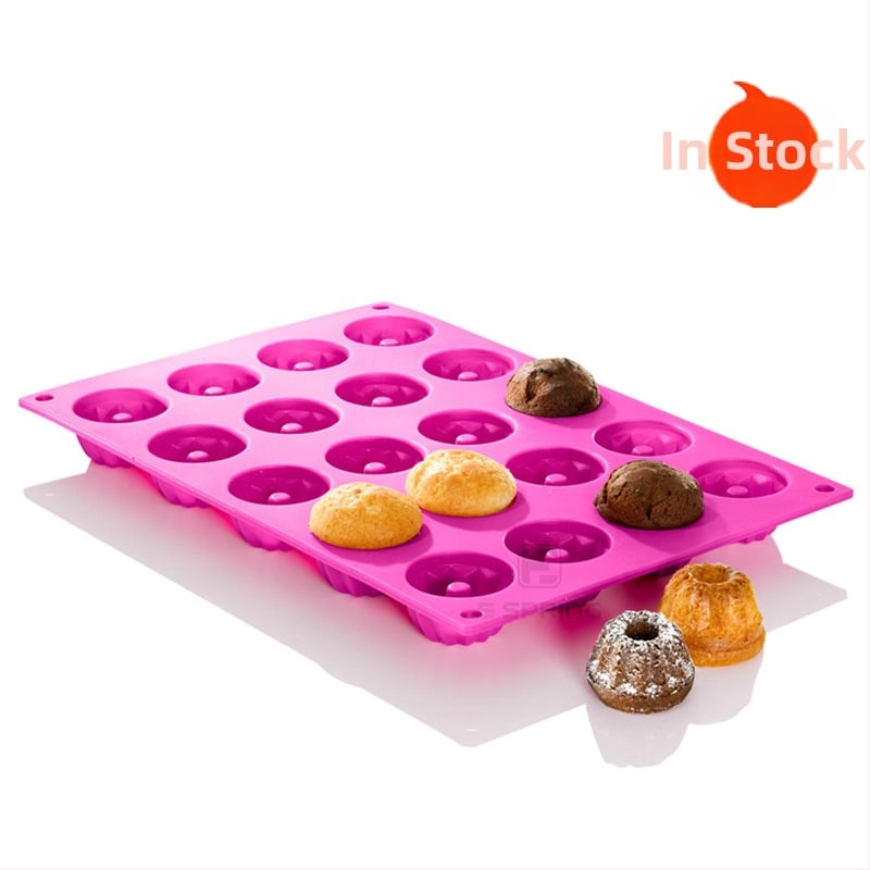 Formă de prăjituri din silicon alimentar, rotundă, pentru gogoși
