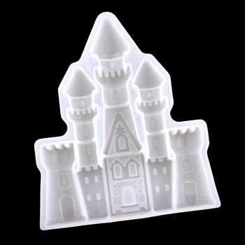 Formă din silicon în formă de castel pentru coacere și decorare prăjituri, realizată manual