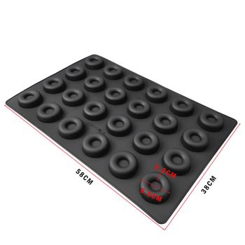 Set de 24 forme din silicon pentru donuts, prăjituri, mousse și muffins – antiaderente, rezistente la temperaturi înalte, unelte DIY pentru coacere