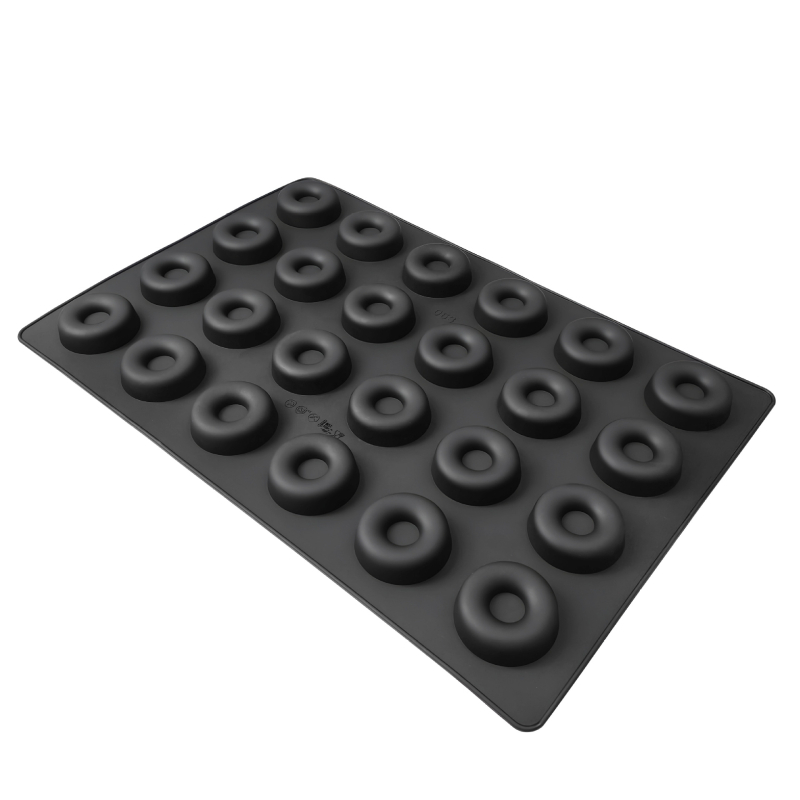 Set de 24 forme din silicon pentru donuts, prăjituri, mousse și muffins – antiaderente, rezistente la temperaturi înalte, unelte DIY pentru coacere