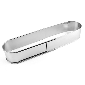 Inel oval pentru mousse din oțel inoxidabil, antiaderent, telescopic reglabil pentru coacere