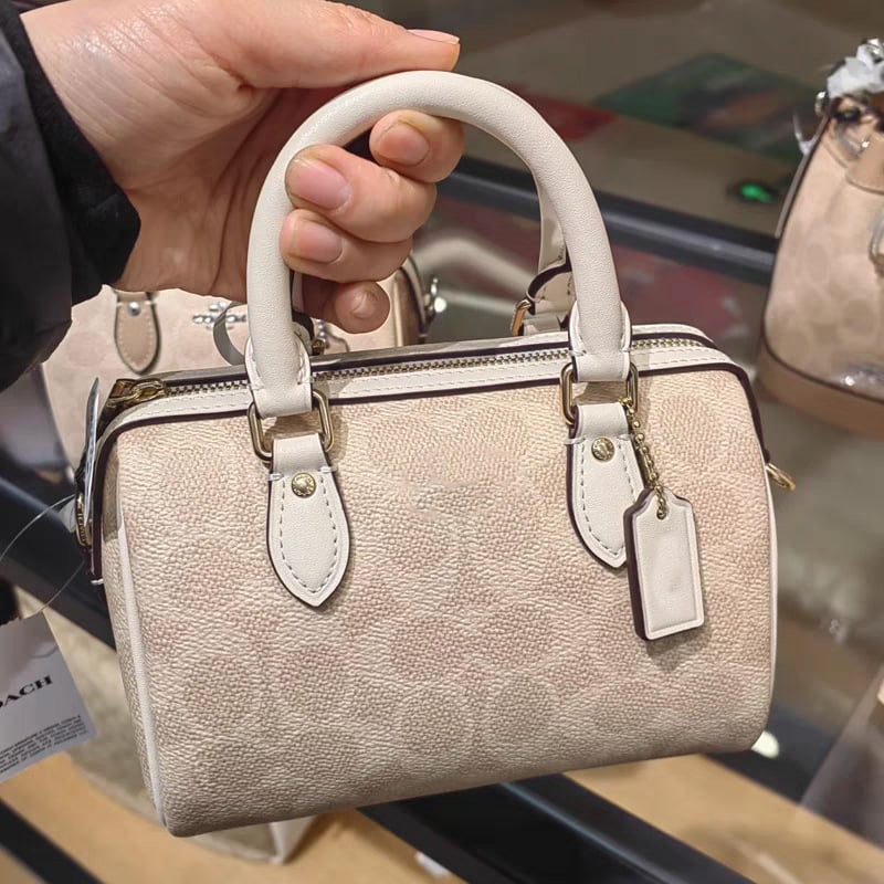 Koucijia 2025 Rowan Monogram Boston Mini Kožna Crossbody torbica za žene