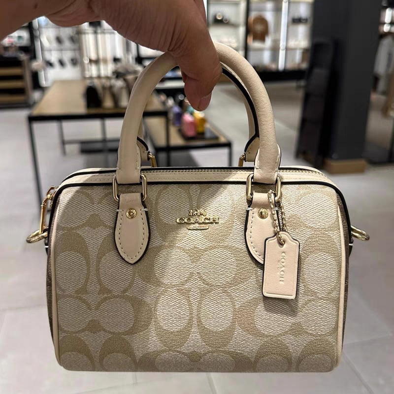 Koucijia 2025 Rowan Monogram Boston Mini Kožna Crossbody torbica za žene