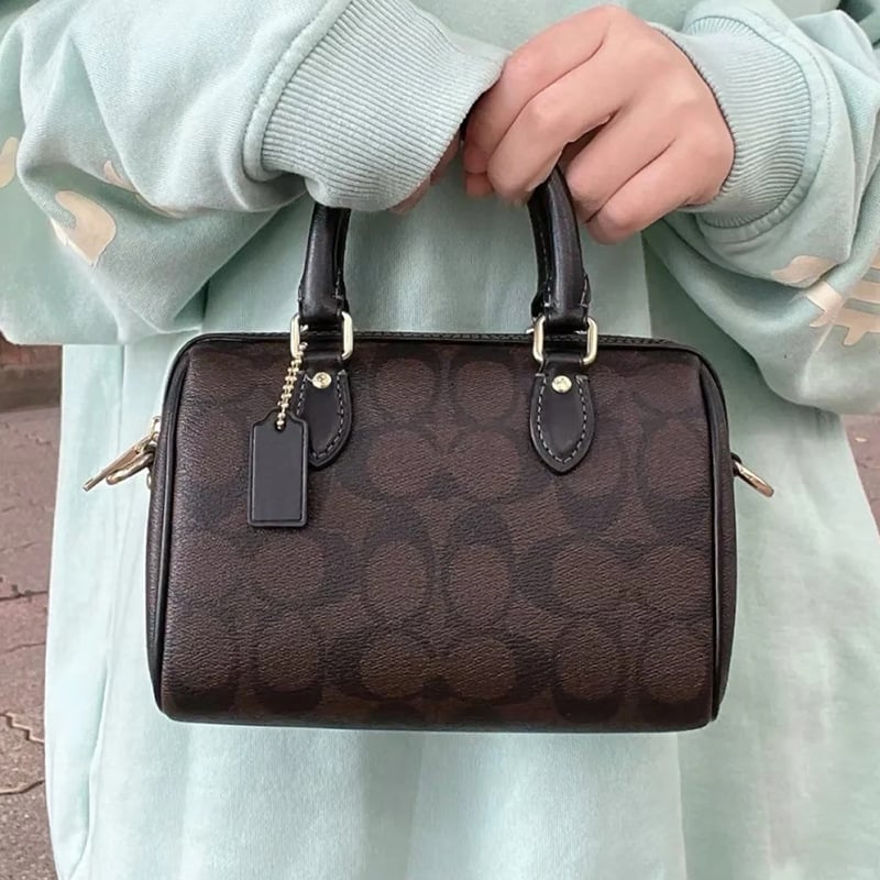 Koucijia 2025 Rowan Monogram Boston Mini Kožna Crossbody torbica za žene