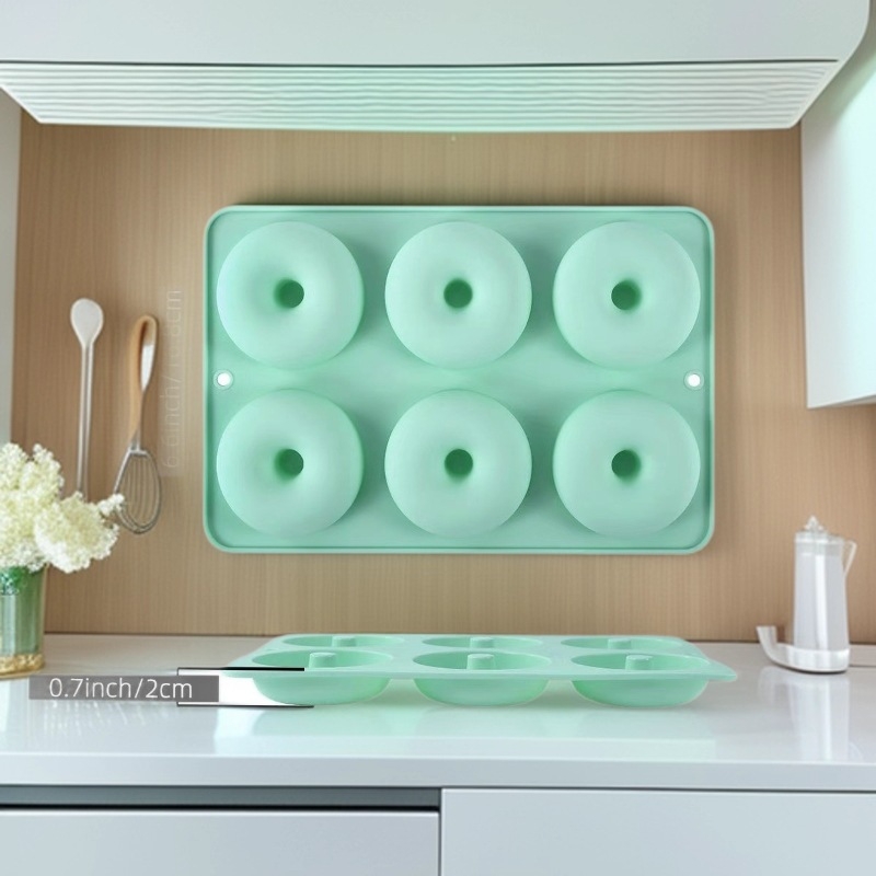 Formă din silicon pentru donuts și prăjituri, circulară, pentru coacere
