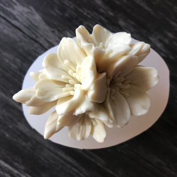 Formă silicon DIY pentru flori de piersic și prune – 4 piese, pentru fondant, ciocolată și decorare la coacere