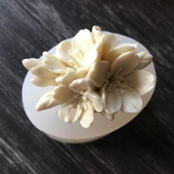 Formă silicon DIY pentru flori de piersic și prune – 4 piese, pentru fondant, ciocolată și decorare la coacere