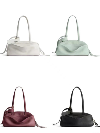 Bajia női teljes szemcsés bőrből készült crossbody Boston-stílusú táska, nagy kapacitású mindennapi használatra