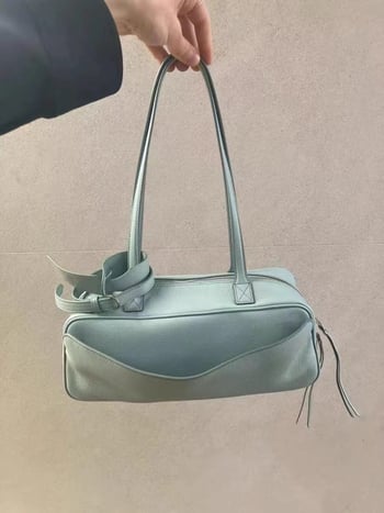 Bajia női teljes szemcsés bőrből készült crossbody Boston-stílusú táska, nagy kapacitású mindennapi használatra