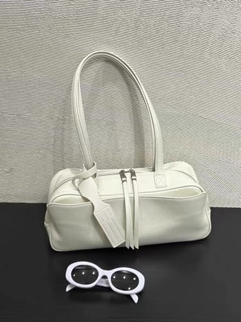Bajia női teljes szemcsés bőrből készült crossbody Boston-stílusú táska, nagy kapacitású mindennapi használatra