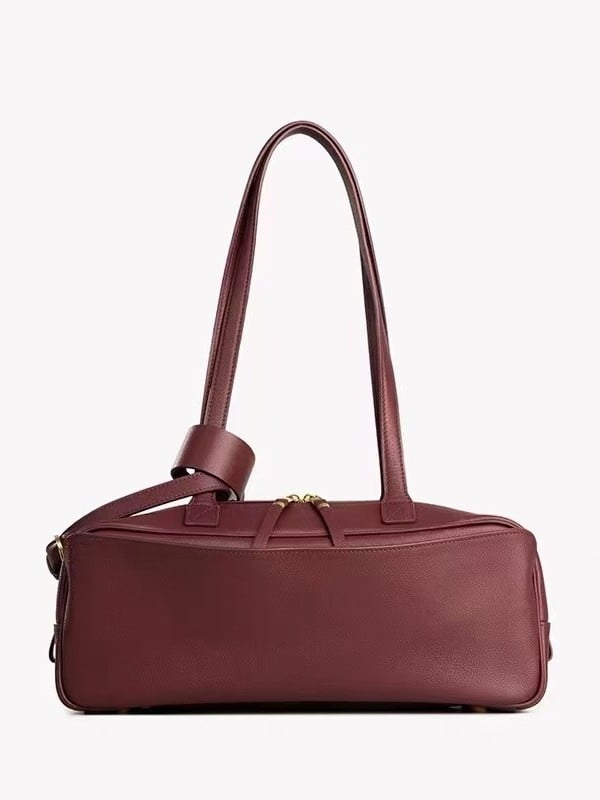 Bajia női teljes szemcsés bőrből készült crossbody Boston-stílusú táska, nagy kapacitású mindennapi használatra