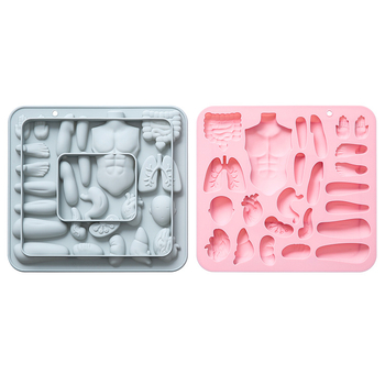 Set de 24 forme din silicon cu figurine de desene animate pentru coacere, săpun, cuburi de gheață și jeleuri
