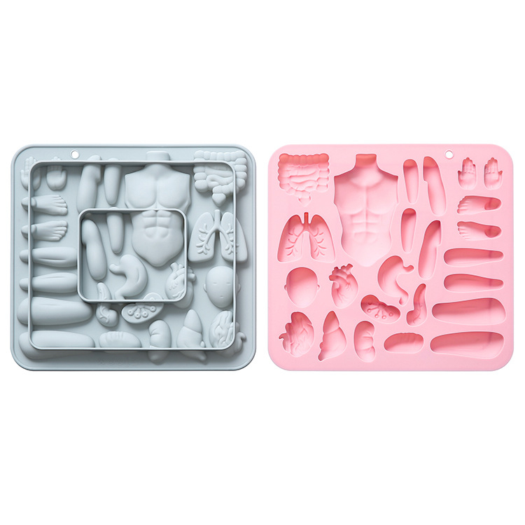 Set de 24 forme din silicon cu figurine de desene animate pentru coacere, săpun, cuburi de gheață și jeleuri