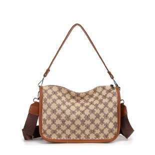 Boston torba s retro otiskom, velika kapaciteta, jastuk ispod pazuha, moderna ramensko-crossbody torba