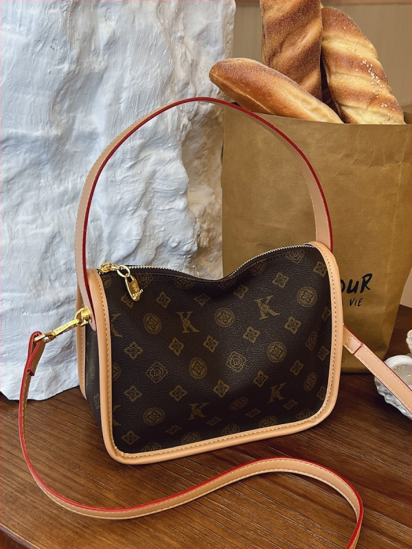 Boston torba s retro otiskom, velika kapaciteta, jastuk ispod pazuha, moderna ramensko-crossbody torba