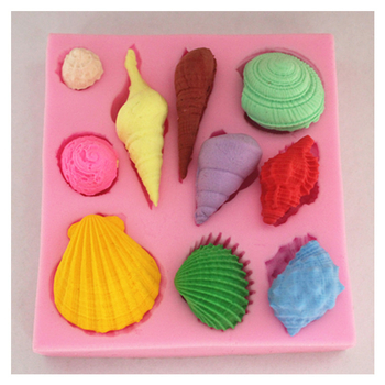 FM052 Formă din silicon‑rășină în formă de scoică pentru fondant, prăjituri, ciocolată și săpun handmade