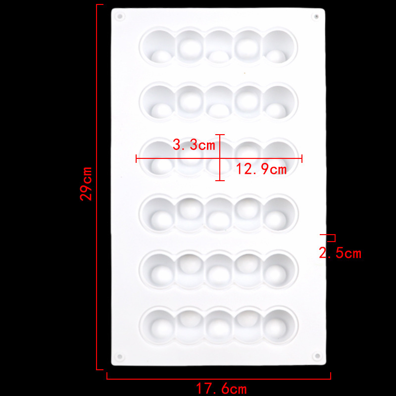 Minghao formă din silicon în 6 piese, în formă de omidă, pentru înghețată, jeleu, budincă și prăjituri mousse DIY, cofetărie