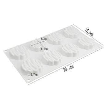 Formă mousse de tort în turn colorat, 8 piese – silicon pentru coacere, decor pentru prăjituri rotunde, deserturi franțuzești și vestice