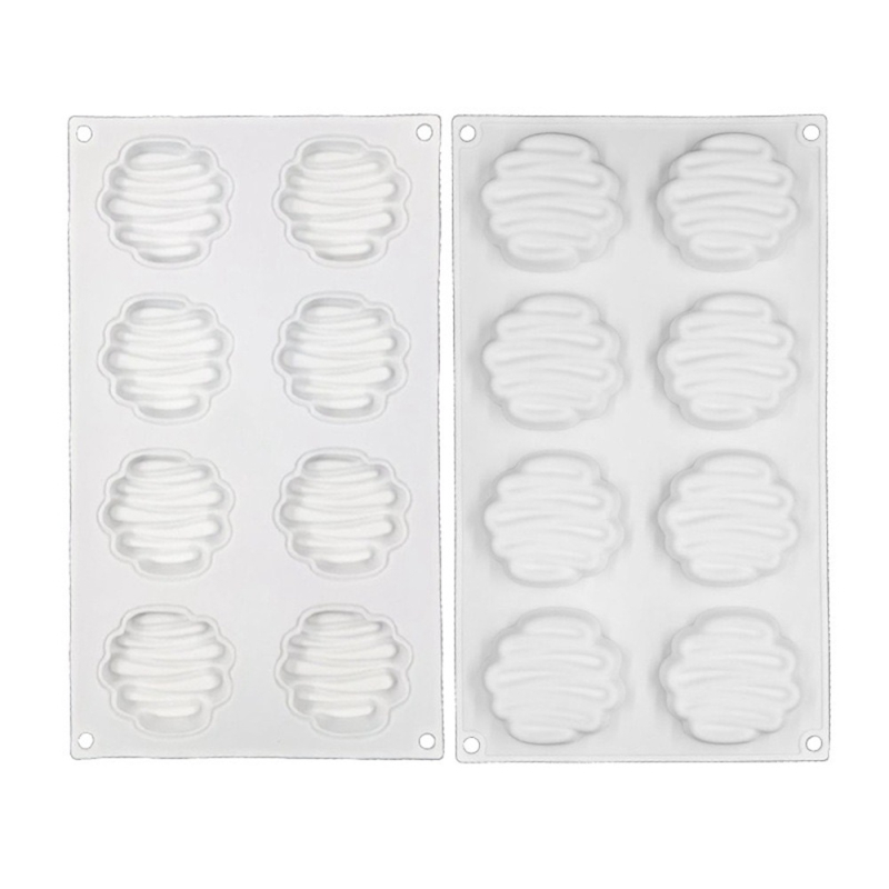 Formă mousse de tort în turn colorat, 8 piese – silicon pentru coacere, decor pentru prăjituri rotunde, deserturi franțuzești și vestice