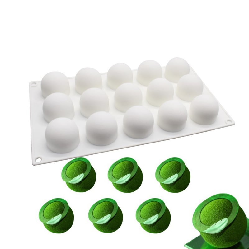 Noua formă de mousse cu 15 cavități – matriță DIY pentru mousse, jeleu și ciocolată