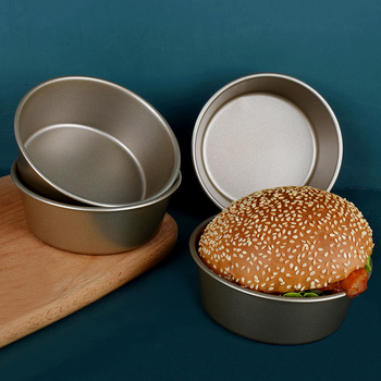 Formă mini burger din oțel carbon, antiaderentă, pentru pâine și prăjituri, coacere acasă
