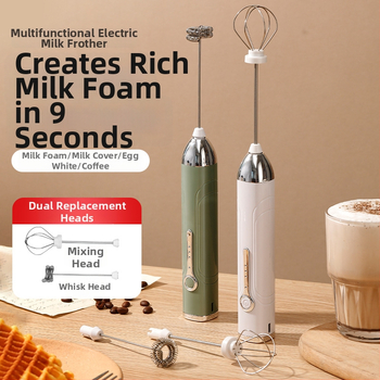 Bețișor electric portabil, fără fir, pentru ouă și spumă de lapte, pentru cafea, mixer compact de bucătărie