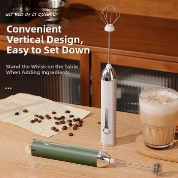 Bețișor electric portabil, fără fir, pentru ouă și spumă de lapte, pentru cafea, mixer compact de bucătărie