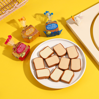 Set de radere în formă de pâine prăjită – pentru Ziua Copilului, accesorii din cauciuc cu design alimentar