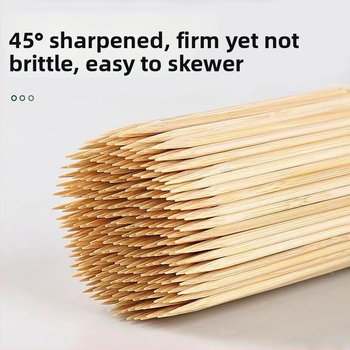 Cârnați aurii crocanți pe bețe de bambus, cârnat din amidon, 25–30 cm, o singură utilizare, pentru uz comercial