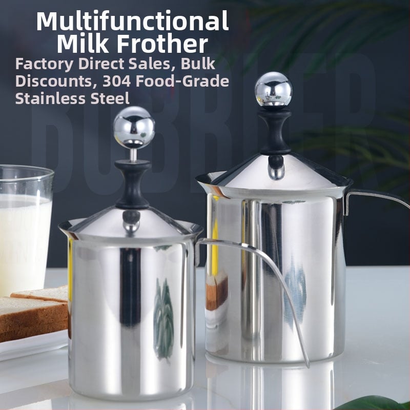 Spumător de lapte manual, din oțel inoxidabil 304, pentru cafea și cappuccino