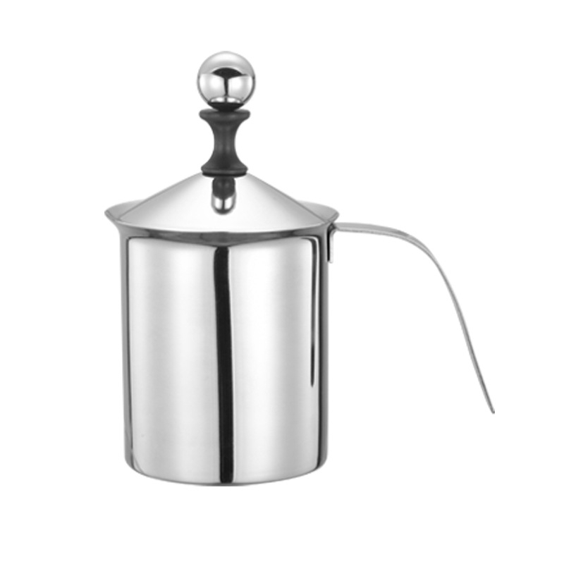 Spumător de lapte manual, din oțel inoxidabil 304, pentru cafea și cappuccino