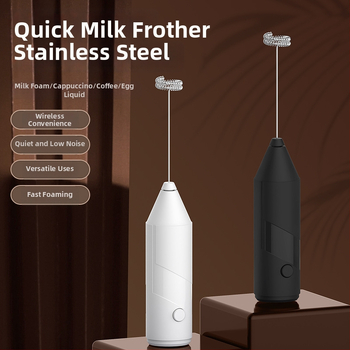 Frother de lapte fără fir, frother electric pentru cafea, tel mixer manual pentru lapte, 3 trepte