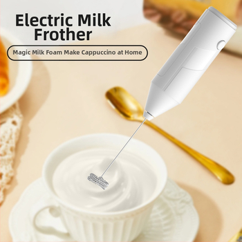 Frother de lapte fără fir, frother electric pentru cafea, tel mixer manual pentru lapte, 3 trepte