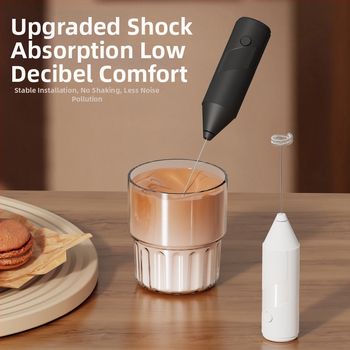 Frother de lapte fără fir, frother electric pentru cafea, tel mixer manual pentru lapte, 3 trepte