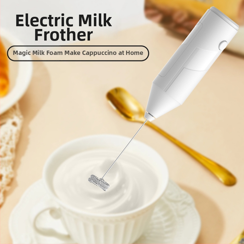 Frother de lapte fără fir, frother electric pentru cafea, tel mixer manual pentru lapte, 3 trepte