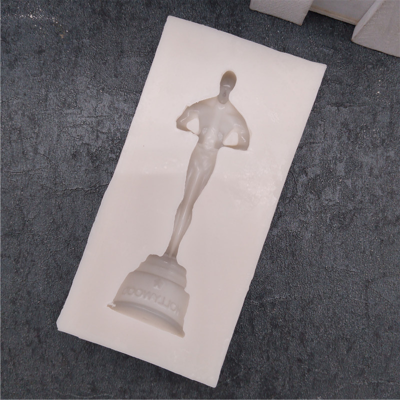 Formă din silicon în formă de statuie Oscar pentru fondant și prăjituri cu ciocolată