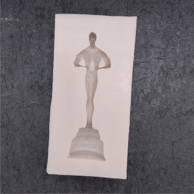 Formă din silicon în formă de statuie Oscar pentru fondant și prăjituri cu ciocolată