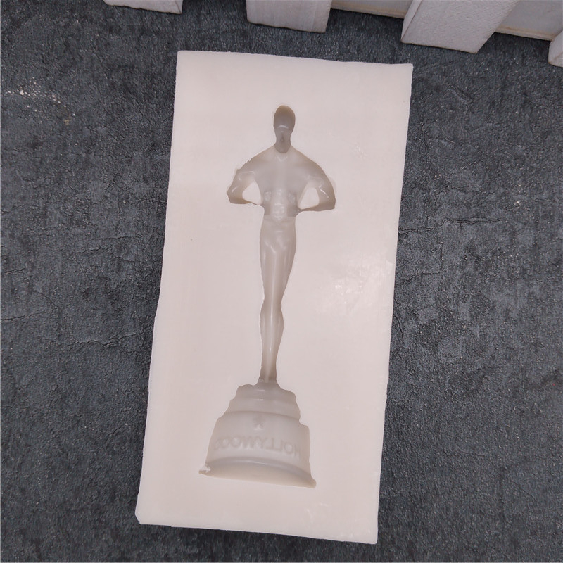 Formă din silicon în formă de statuie Oscar pentru fondant și prăjituri cu ciocolată