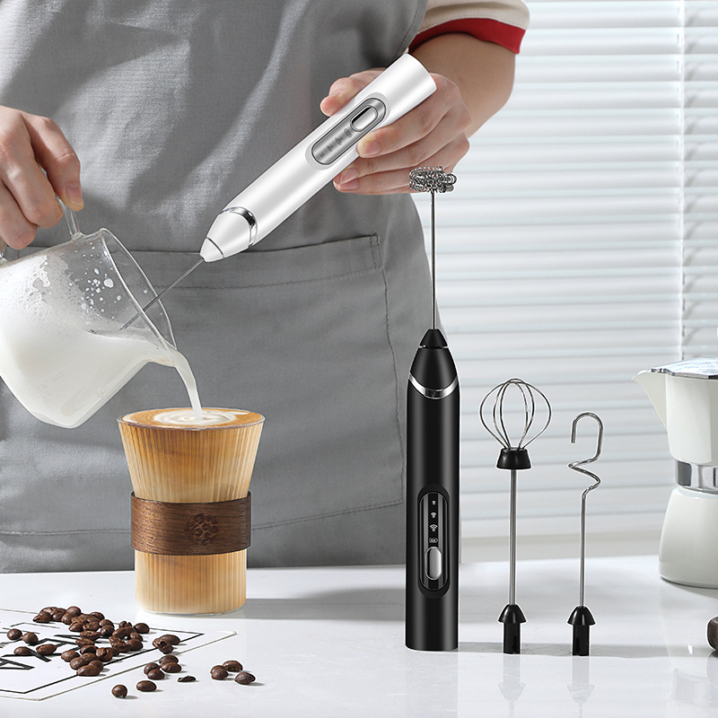 USB tel de mână pentru spumat lapte și mixare ouă, tel electric pentru cafea, amestecător de lapte, hrană pentru copii și prăjituri