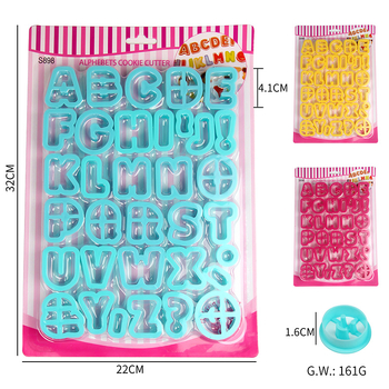 Matrițe pentru biscuiți cu 26 litere mari englezești, din ABS, pentru coacere, decorare cu fondant și ciocolată