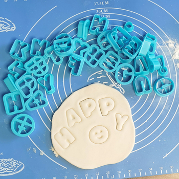Matrițe pentru biscuiți cu 26 litere mari englezești, din ABS, pentru coacere, decorare cu fondant și ciocolată