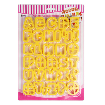 Matrițe pentru biscuiți cu 26 litere mari englezești, din ABS, pentru coacere, decorare cu fondant și ciocolată