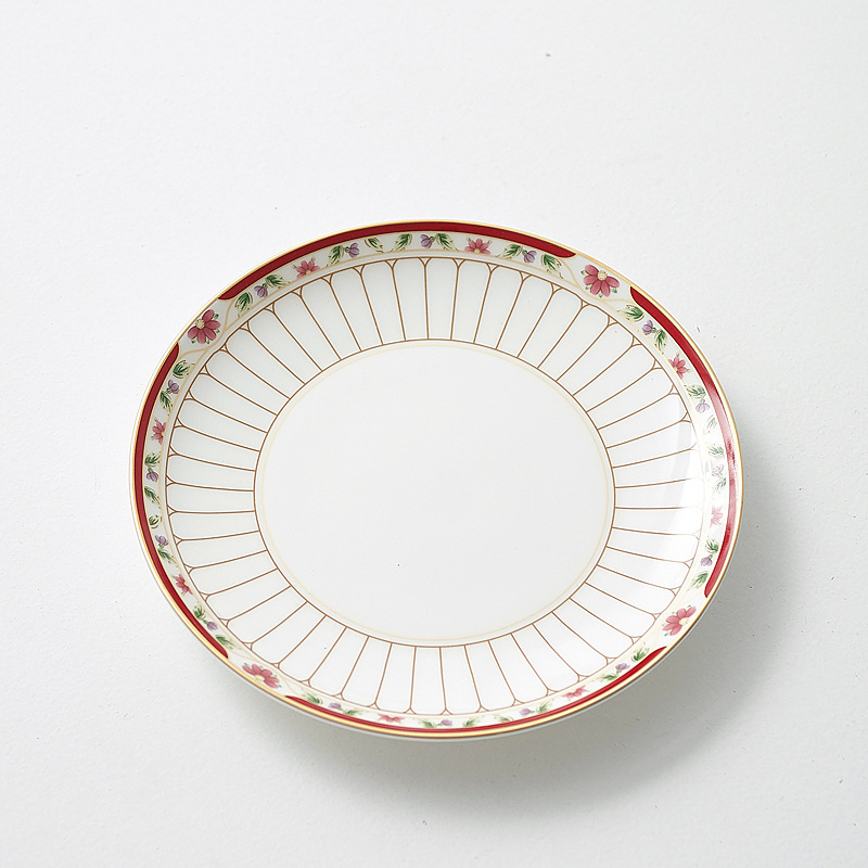 Set Nordic ceramic pentru cafea cu cești și farfurioare, margine aurie – stil modern pentru ceai de după-amiază