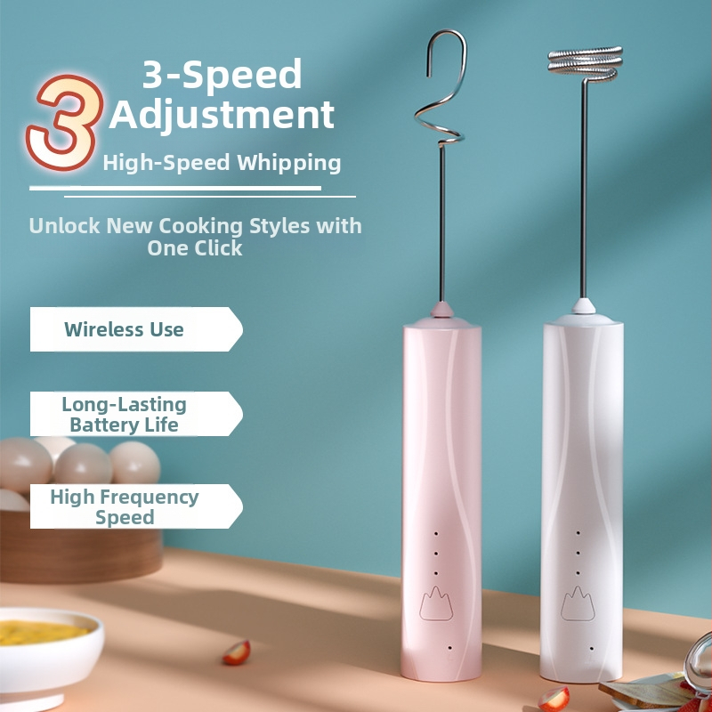 Mini mixer electric personalizat pentru uz casnic, reîncărcabil, spumător de lapte compact, portabil, multifuncțional, operare manuală
