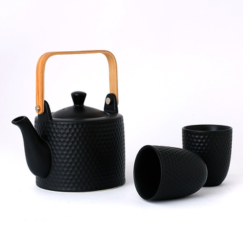 Ceainic japonez, design creativ, culoare uni, cu infuzor, set de ceai din ceramică în stil nordic