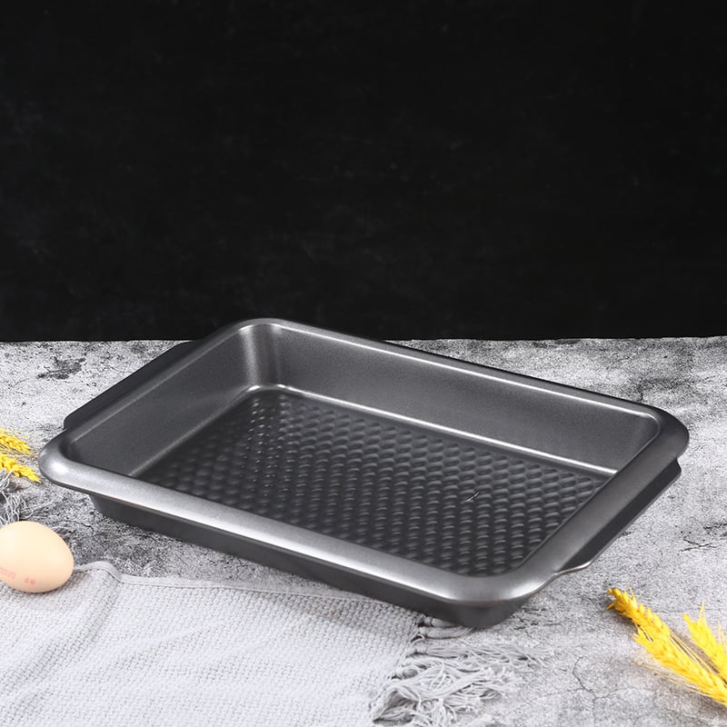 Tavă de copt din oțel cu carbon, antiaderentă, dreptunghiulară, cu model în solzi de pește