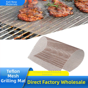 Mată de grătar din teflon, antiaderent, pentru barbecue în aer liber, ușor de curățat și decupabilă