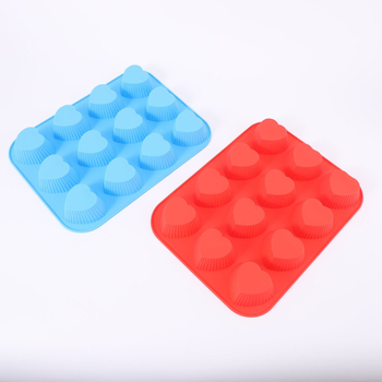 Formă din silicon inimă pentru mousse, ciocolată umplute făcute manual, desert franțuzesc 3D pentru coacere, două dimensiuni