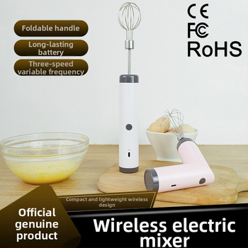 Mixer electric de mână fără fir, portabil, pentru bătut ouă și frisare a smântânii, bucătărie, reîncărcabil