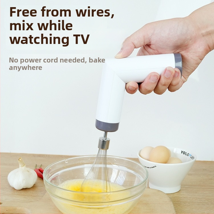 Mixer electric de mână fără fir, portabil, pentru bătut ouă și frisare a smântânii, bucătărie, reîncărcabil